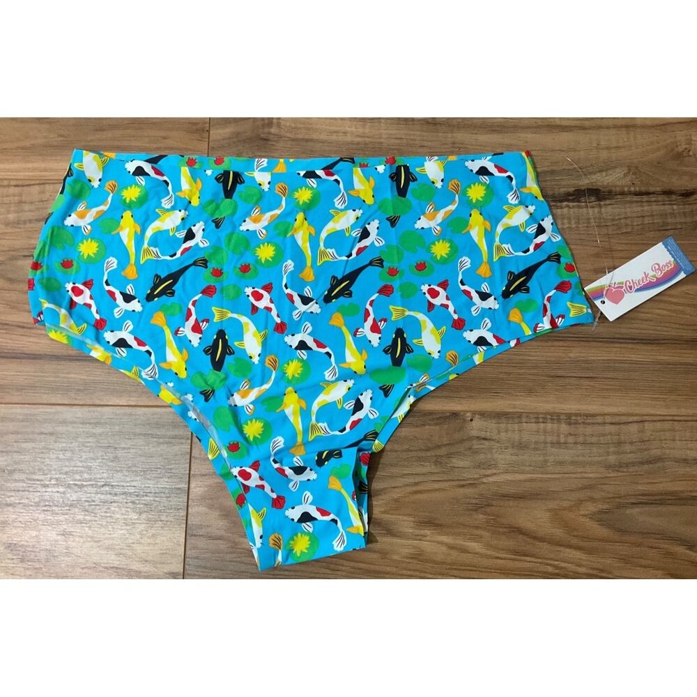 NWT  Women's Cheek Boss Colorful Catfish Panty Cheekies  Size: 3XL